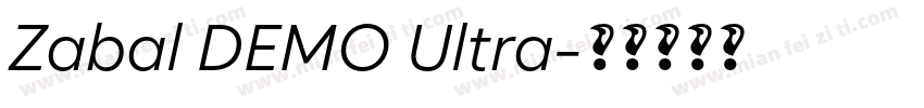 Zabal DEMO Ultra字体转换